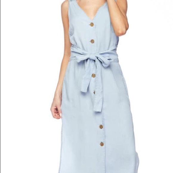 light blue chambray dress